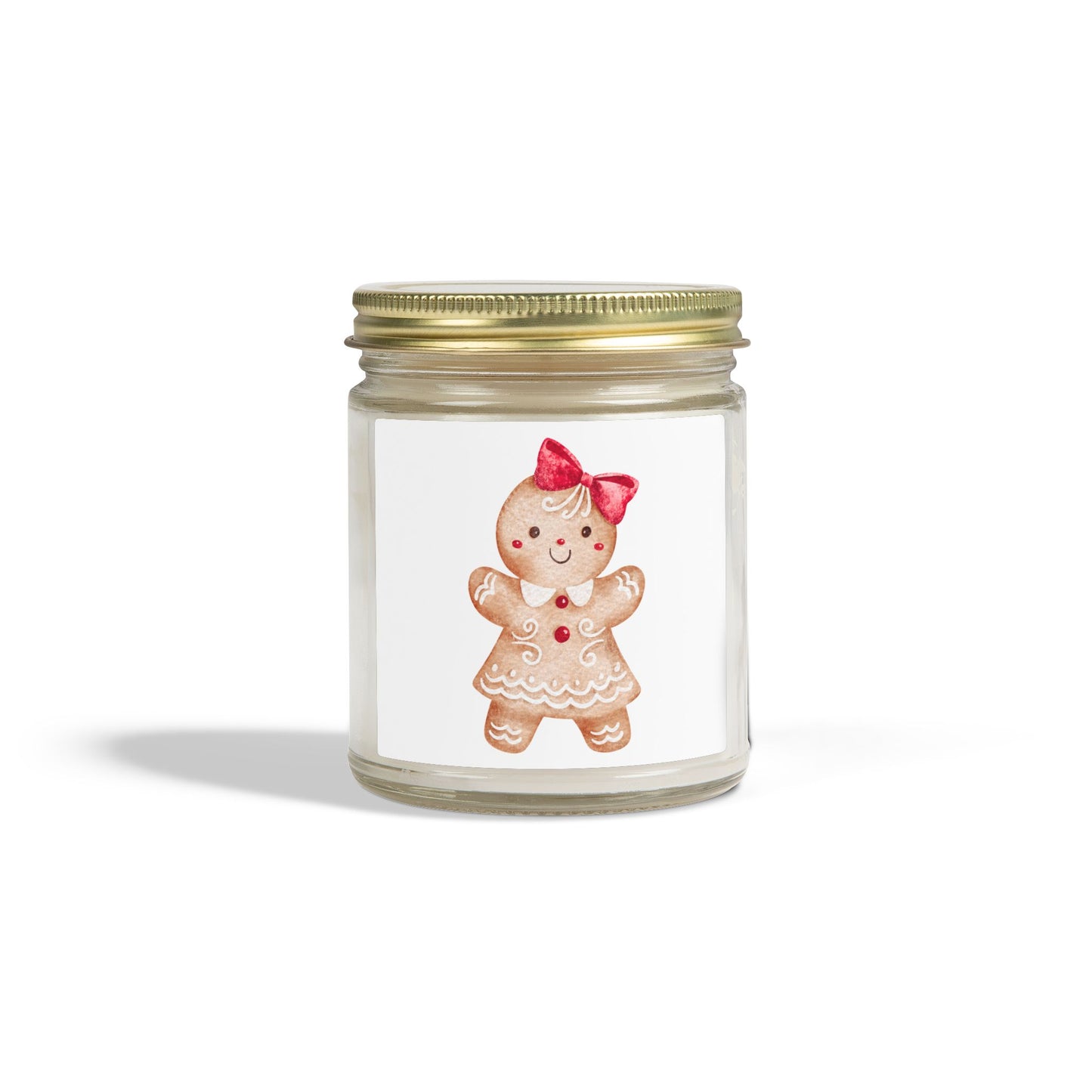 Gingerbread Girl Scented Candles, Coconut Apricot Wax (4oz, 9oz)