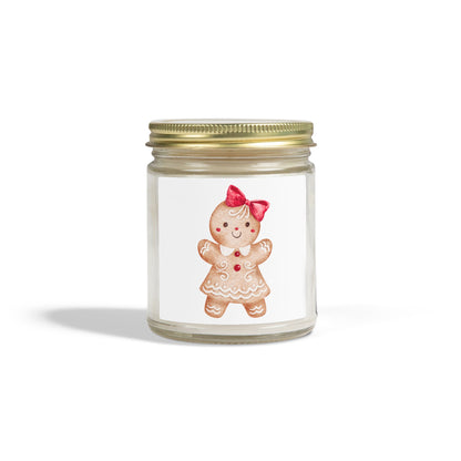 Gingerbread Girl Scented Candles, Coconut Apricot Wax (4oz, 9oz)