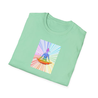 Fractal Rainbow Yoga Unisex Softstyle T-Shirt