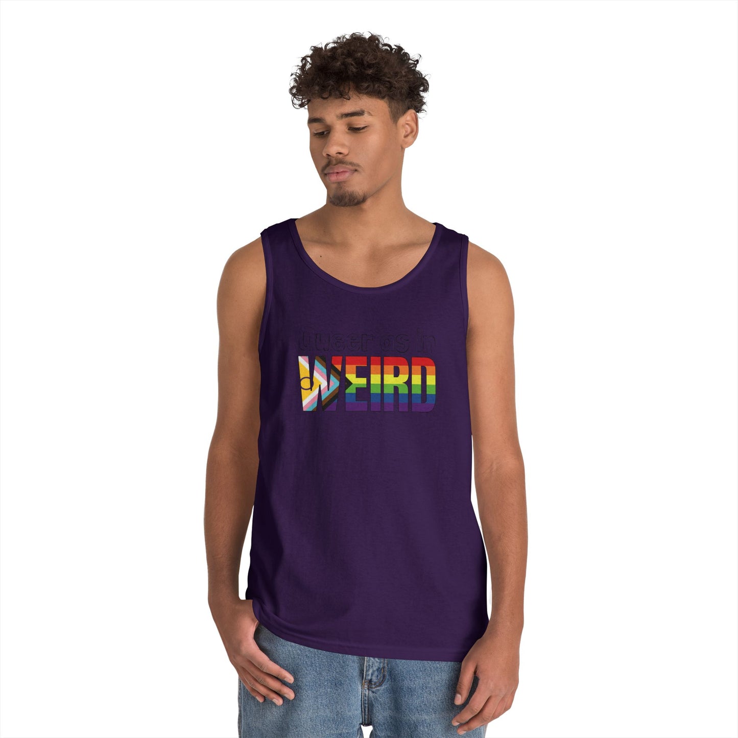 Queer As In Weird Unisex Heavy Cotton Tank Top