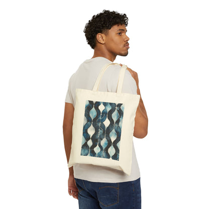 Watercolor Chain Cotton Canvas Tote Bag