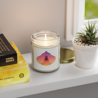 Yoga Sunset Meditation Scented Candles, Coconut Apricot Wax (4oz, 9oz)
