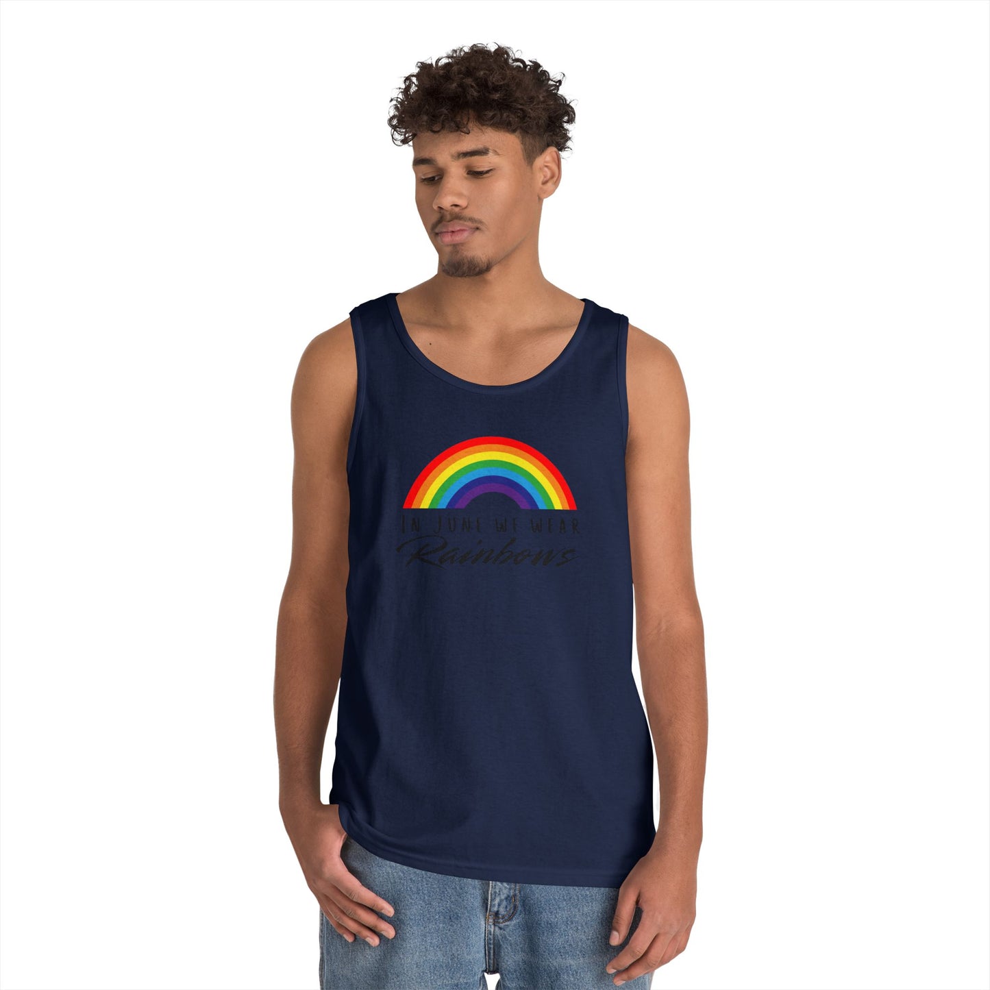In June We Wear Rainbows Unisex Heavy Cotton Tank Top
