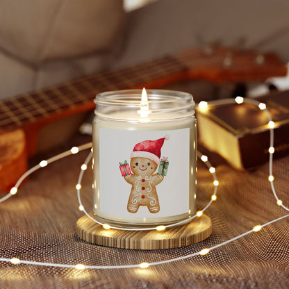 Gingerbread Boy Scented Candles, Coconut Apricot Wax (4oz, 9oz)