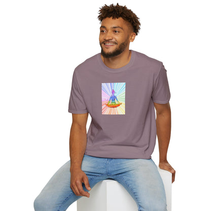 Fractal Rainbow Yoga Unisex Softstyle T-Shirt