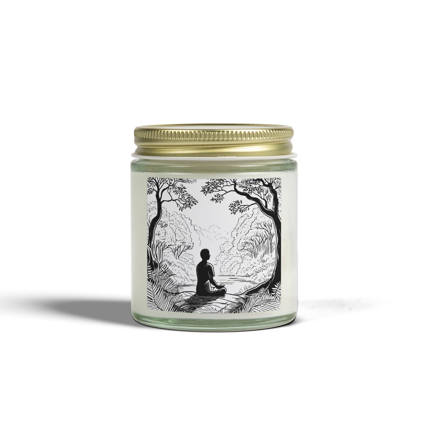 Forest Meditation Scented Candles, Coconut Apricot Wax (4oz, 9oz)