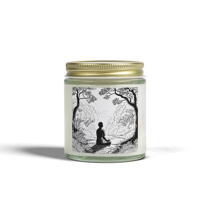 Forest Meditation Scented Candles, Coconut Apricot Wax (4oz, 9oz)