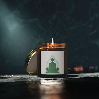 Yoga Mindful Meditation Scented Candles, Coconut Apricot Wax (4oz, 9oz)
