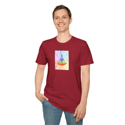 Fractal Rainbow Yoga Unisex Softstyle T-Shirt