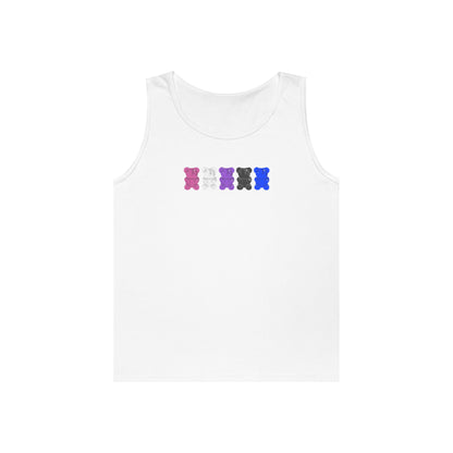 Genderfluid Pride Gummy Bears Unisex Heavy Cotton Tank Top