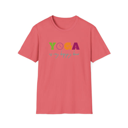 Yoga Is My Happy Hour Unisex Softstyle T-Shirt
