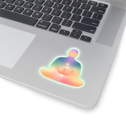 Glowing Meditation Kiss-Cut Stickers