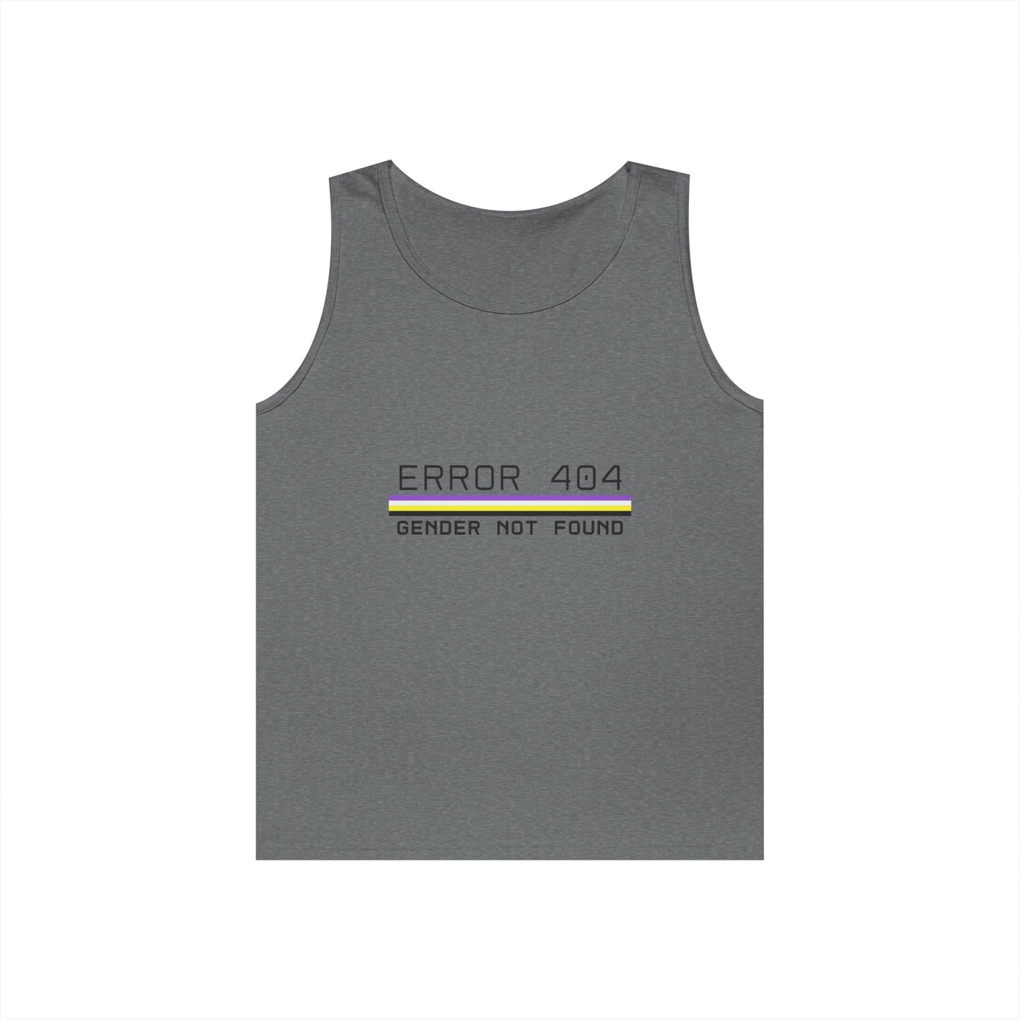 Error 404 Gender Not Found Unisex Heavy Cotton Tank Top