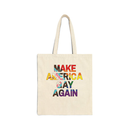 MAGA Make America Gay Again Pride Canvas Tote