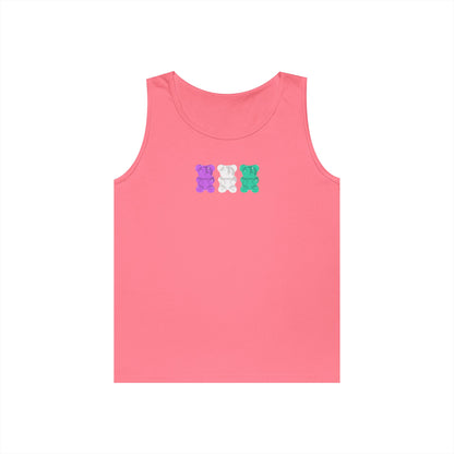 Genderqueer Pride Gummy Bears Unisex Heavy Cotton Tank Top