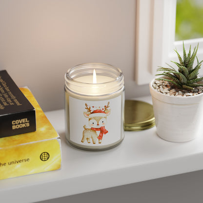Reindeer Scented Candles, Coconut Apricot Wax (4oz, 9oz)