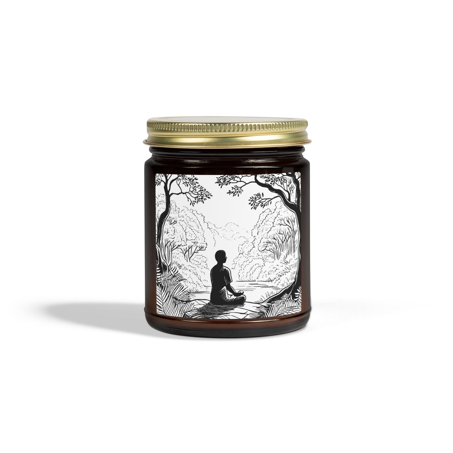 Forest Meditation Scented Candles, Coconut Apricot Wax (4oz, 9oz)