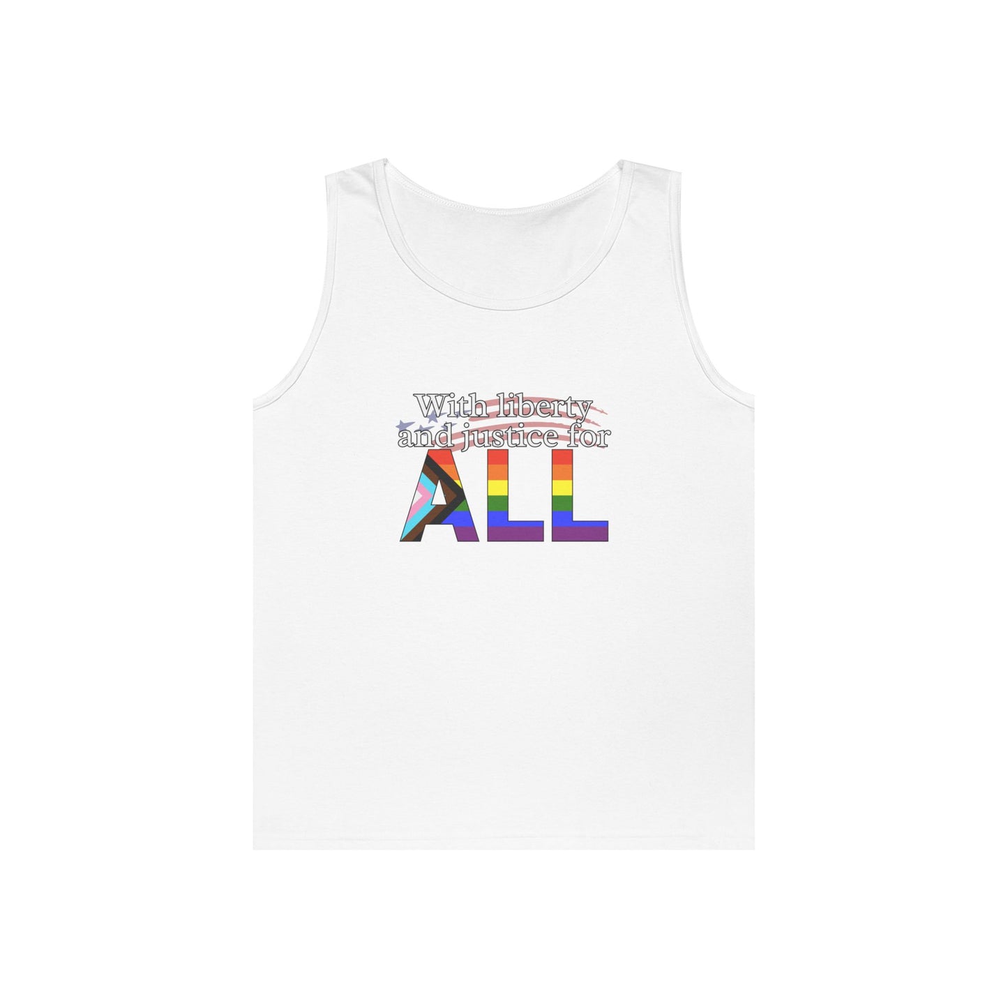 With Liberty and Justice for ALL Unisex Heavy Cotton Tank Top