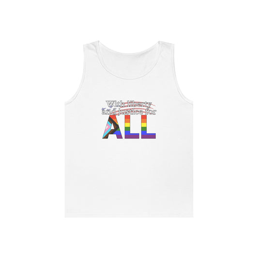 With Liberty and Justice for ALL Unisex Heavy Cotton Tank Top