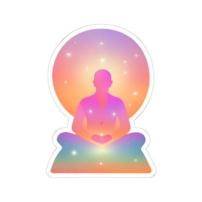 Yoga Pastel Meditation Kiss-Cut Stickers