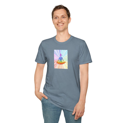 Fractal Rainbow Yoga Unisex Softstyle T-Shirt