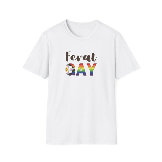 Feral Gay Pride Unisex Softstyle T-Shirt