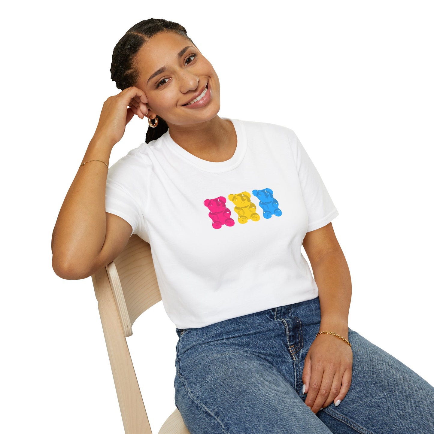Pansexual Pride Gummy Bears Unisex Softstyle T-Shirt