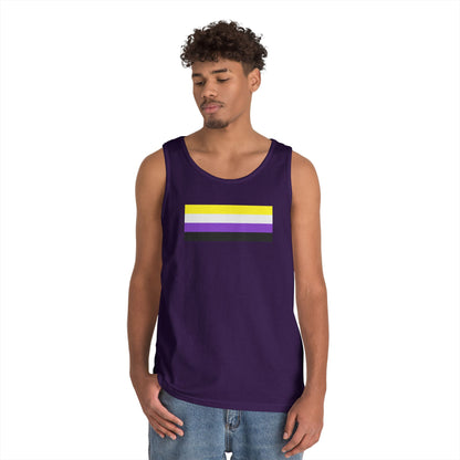 Nonbinary Pride Flag Unisex Heavy Cotton Tank Top
