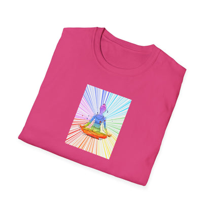 Fractal Rainbow Yoga Unisex Softstyle T-Shirt