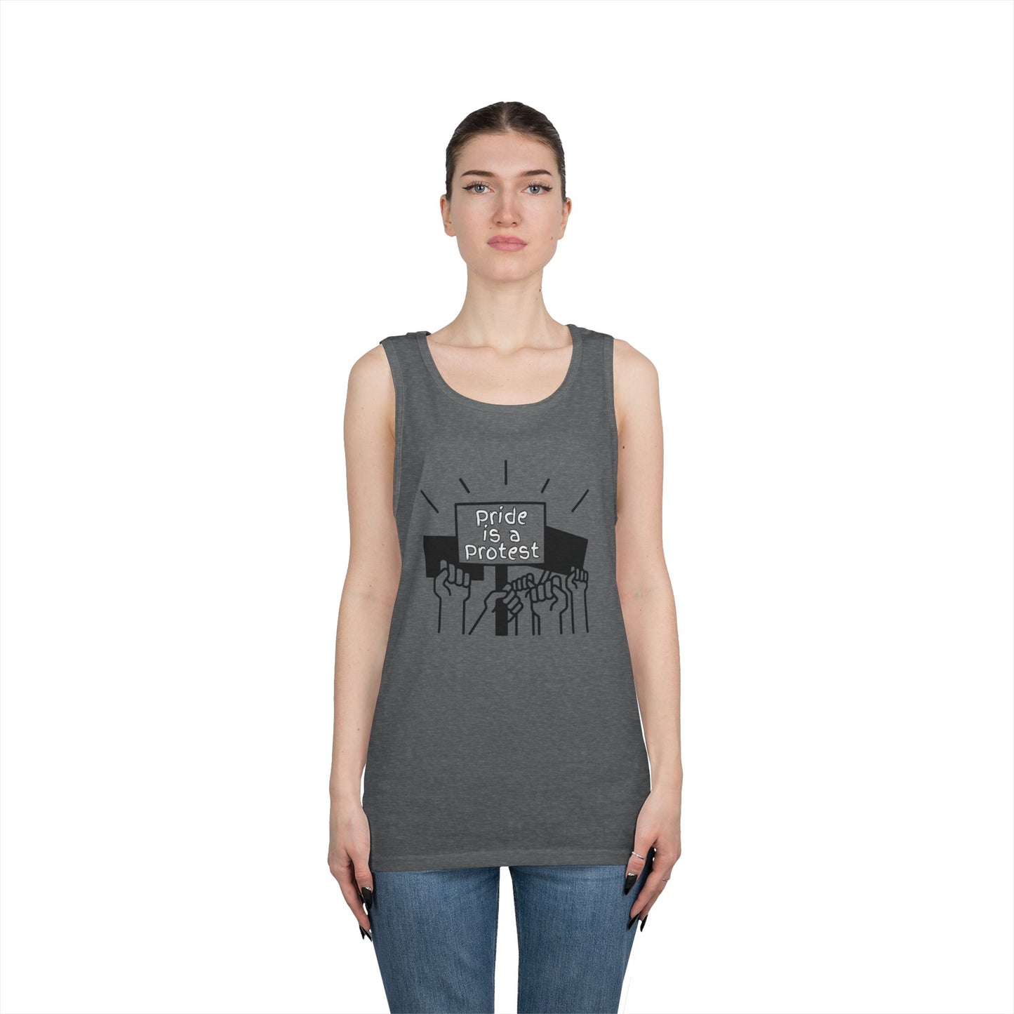 Pride Is A Protest Unisex Heavy Cotton Tank Top
