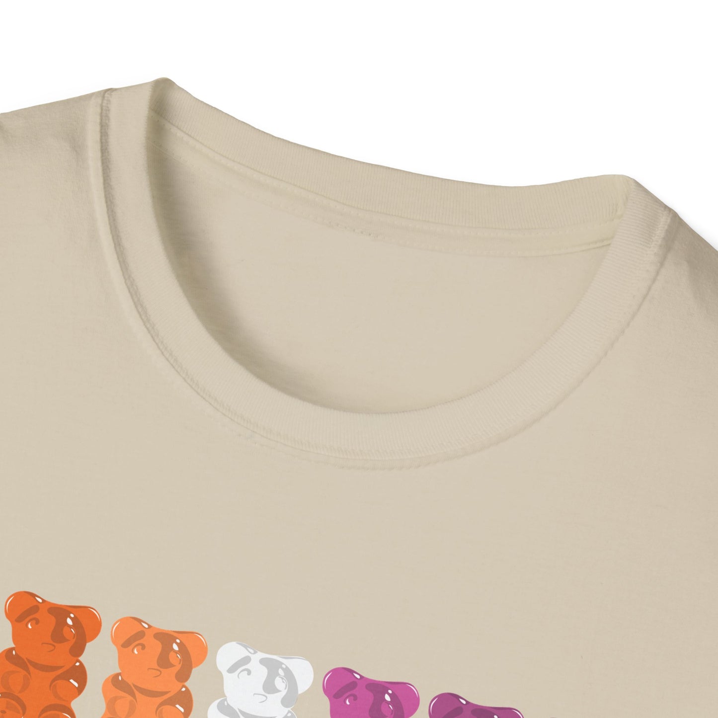 Lesbian Pride Gummy Bears Unisex Softstyle T-Shirt