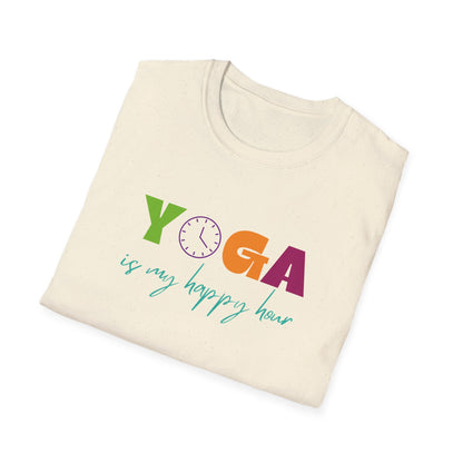 Yoga Is My Happy Hour Unisex Softstyle T-Shirt