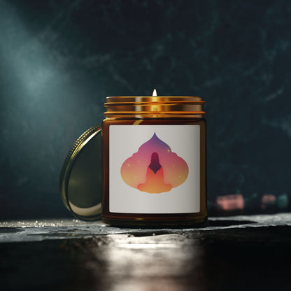 Yoga Sunset Meditation Scented Candles, Coconut Apricot Wax (4oz, 9oz)