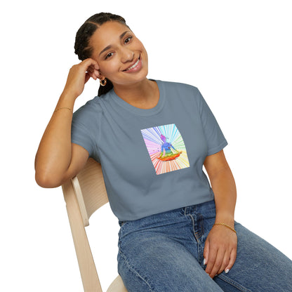 Fractal Rainbow Yoga Unisex Softstyle T-Shirt