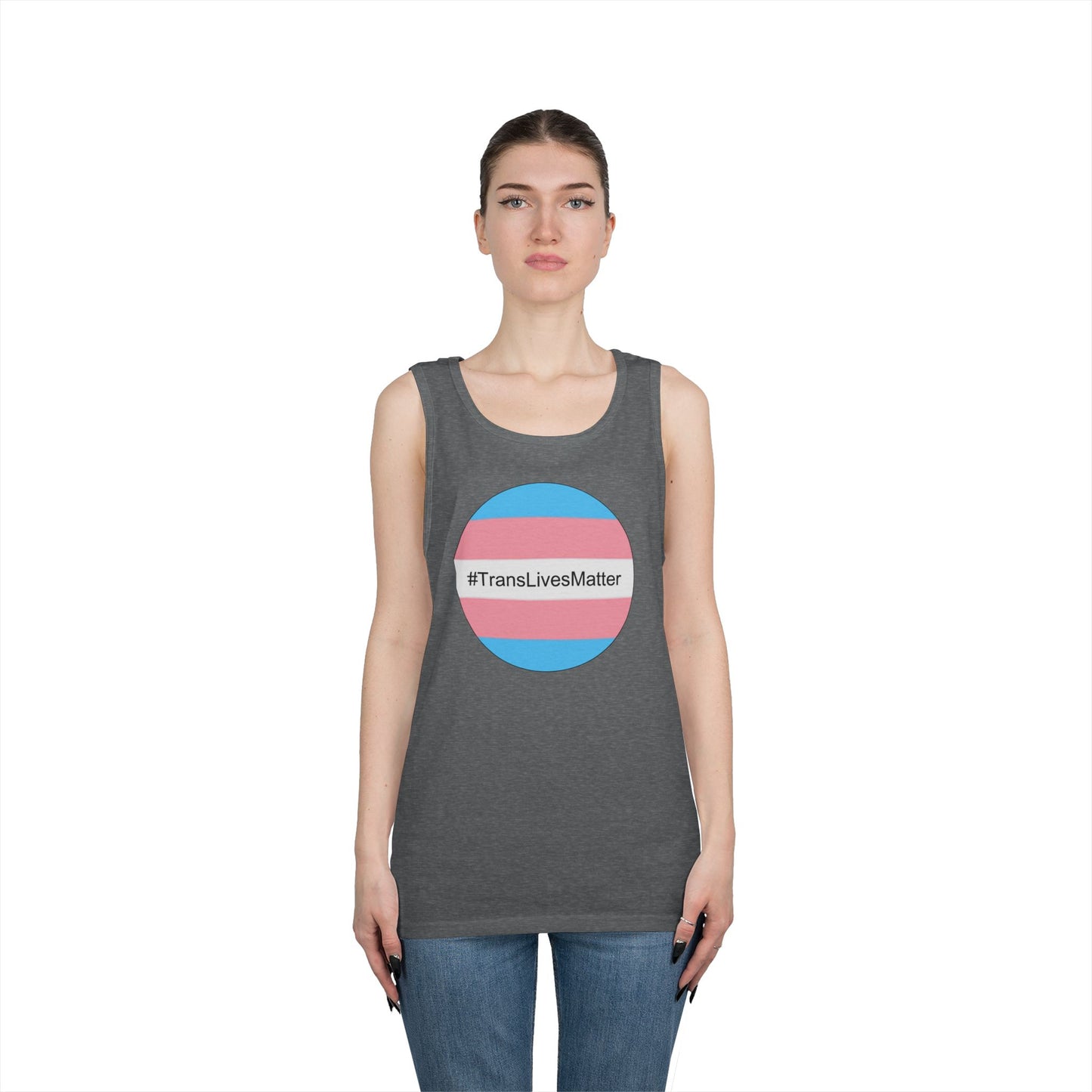 Trans Lives Matter Unisex Heavy Cotton Tank Top