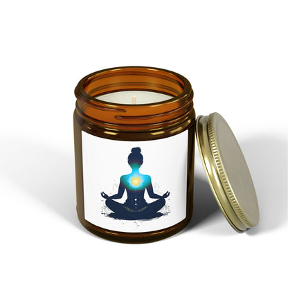 Heart of Yoga Scented Candles, Coconut Apricot Wax (4oz, 9oz)