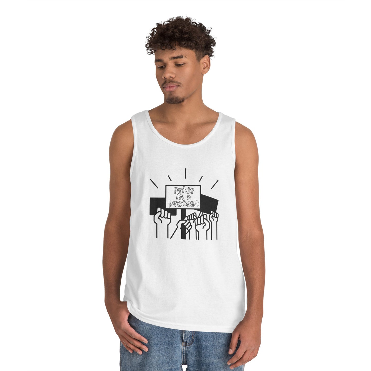 Pride Is A Protest Unisex Heavy Cotton Tank Top