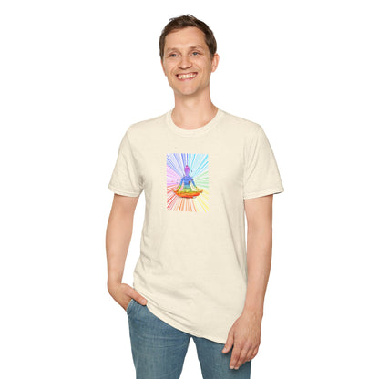 Fractal Rainbow Yoga Unisex Softstyle T-Shirt