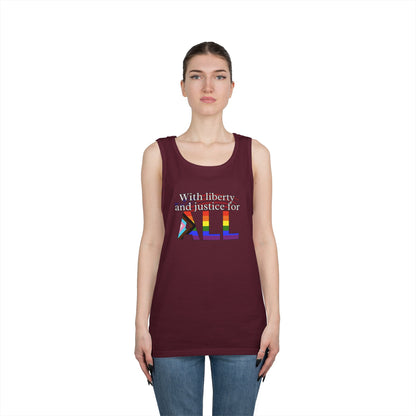 With Liberty and Justice for ALL Unisex Heavy Cotton Tank Top