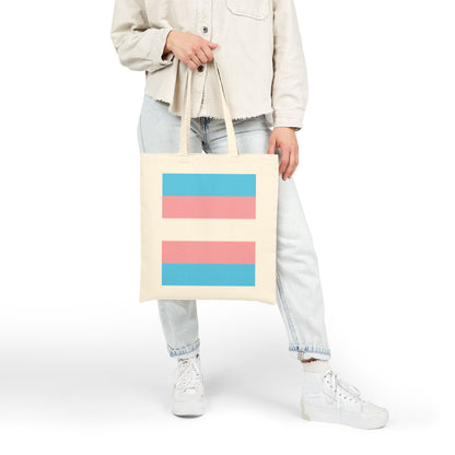 Trans Flag Pride Canvas Tote