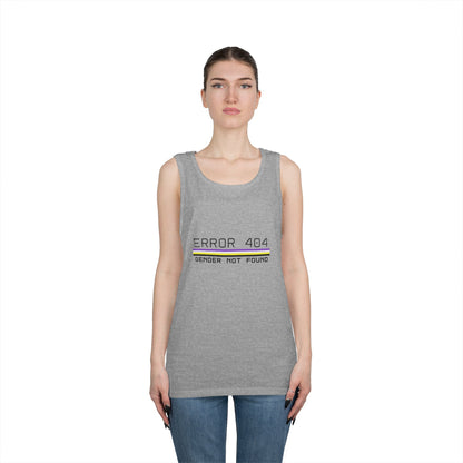 Error 404 Gender Not Found Unisex Heavy Cotton Tank Top