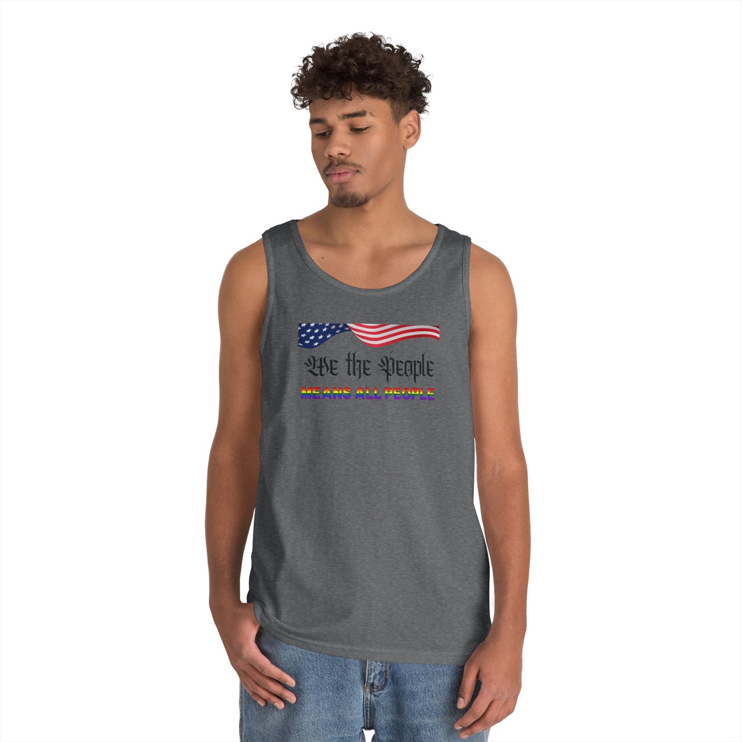 We the People Means All People Unisex Heavy Cotton Tank Top
