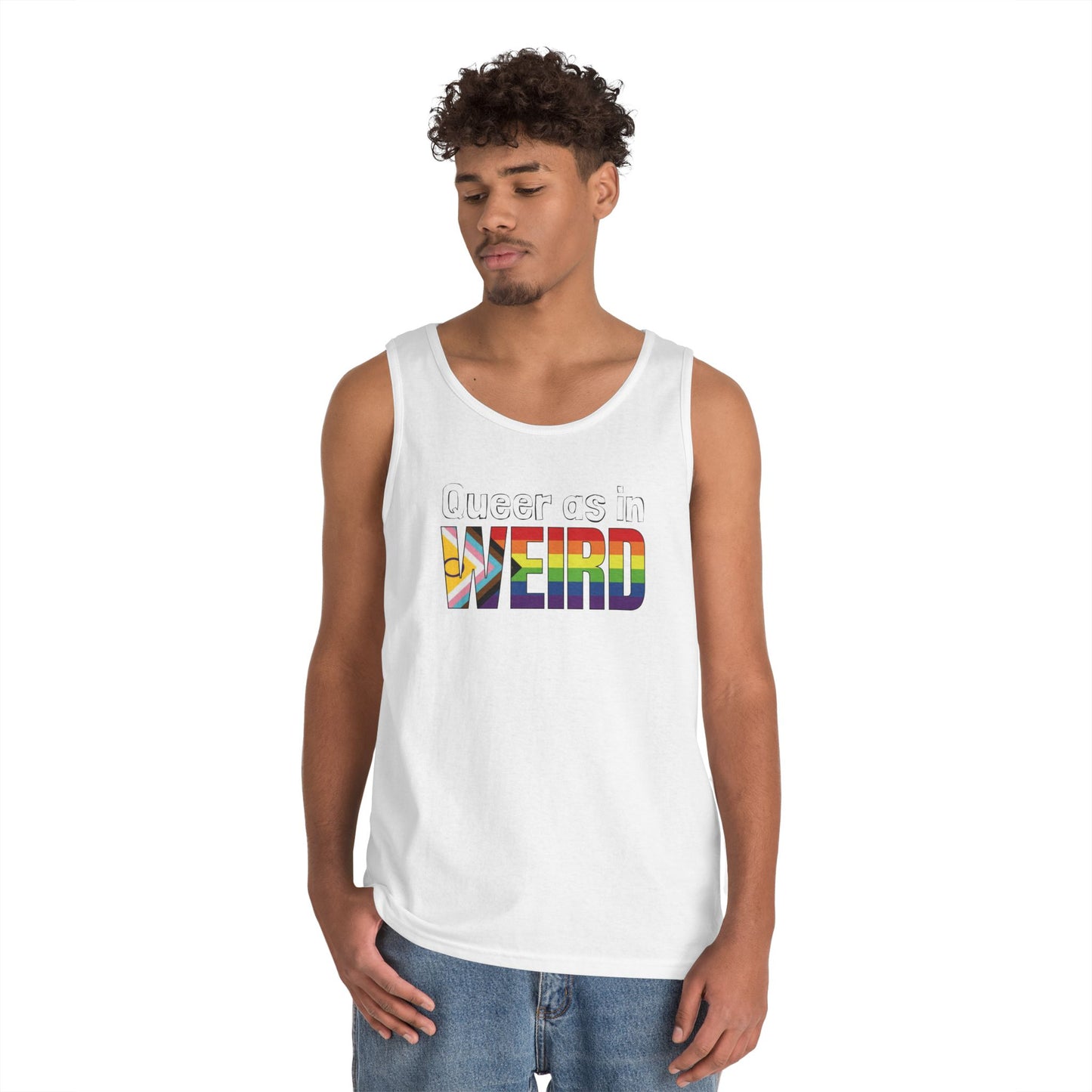 Queer As In Weird Unisex Heavy Cotton Tank Top