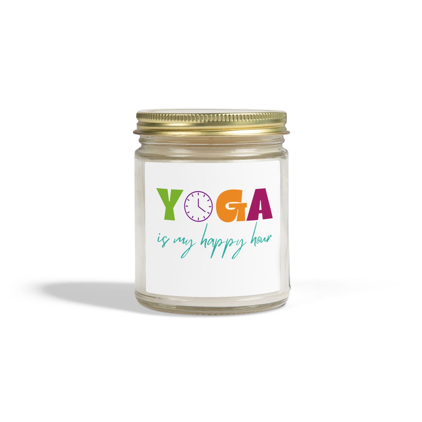 Yoga is my Happy Hour Scented Candles, Coconut Apricot Wax (4oz, 9oz)