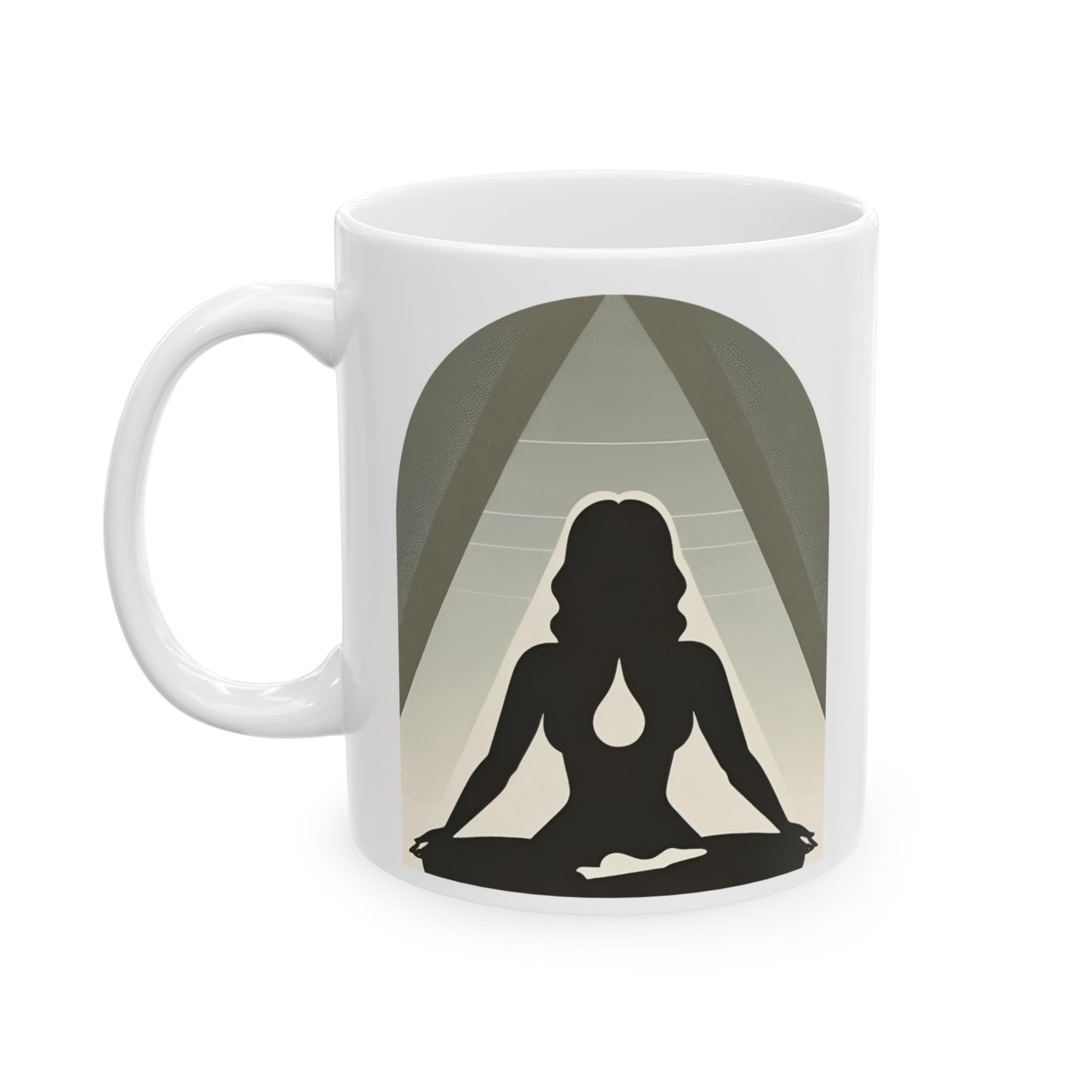 Heart of Yoga Ceramic Mug, (11oz, 15oz)