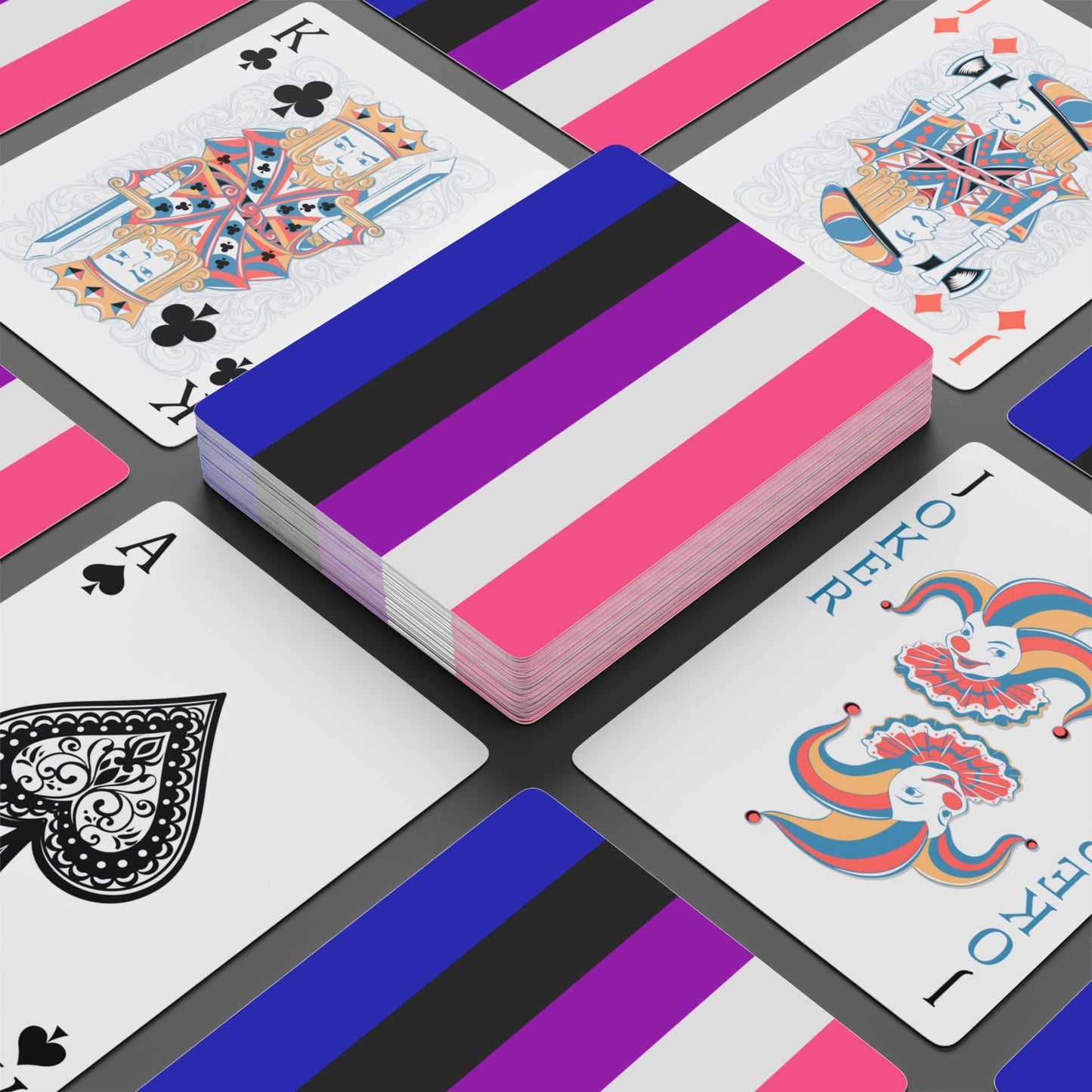 Genderfluid Pride Flag Playing Cards