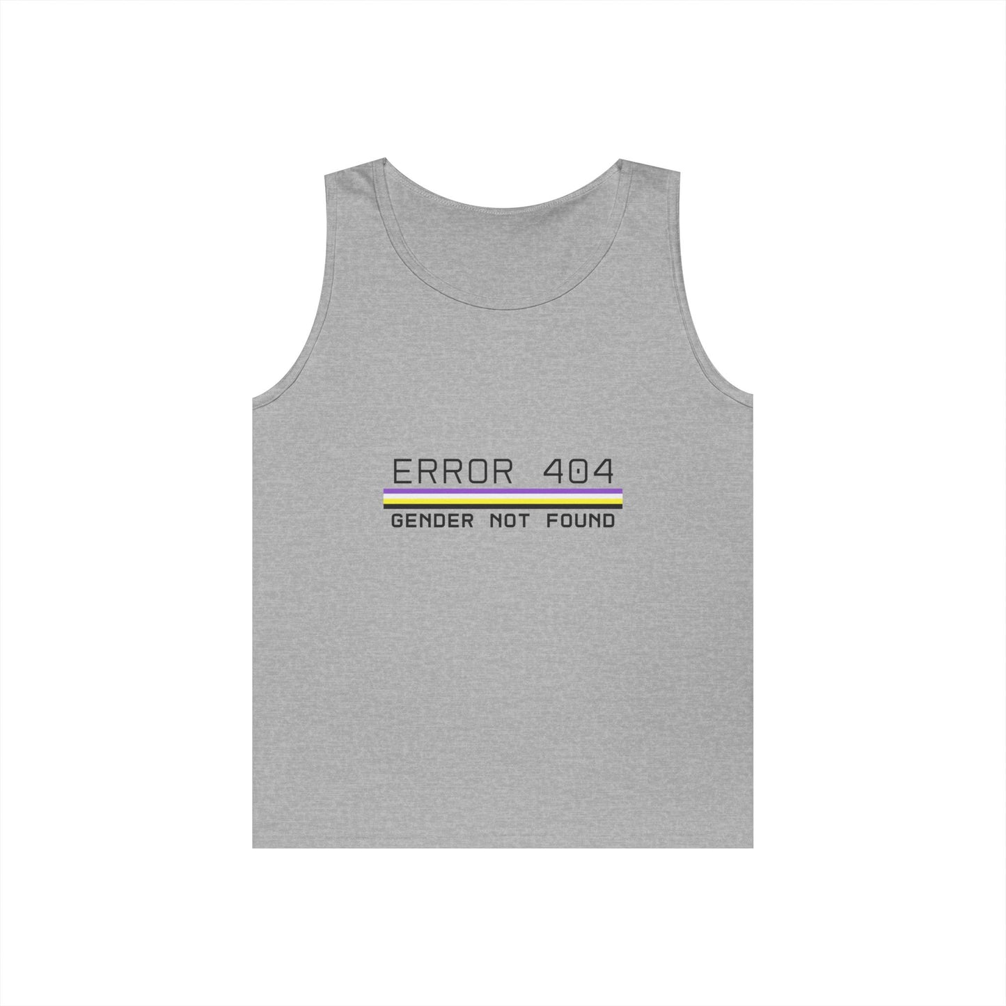 Error 404 Gender Not Found Unisex Heavy Cotton Tank Top