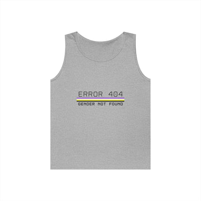 Error 404 Gender Not Found Unisex Heavy Cotton Tank Top