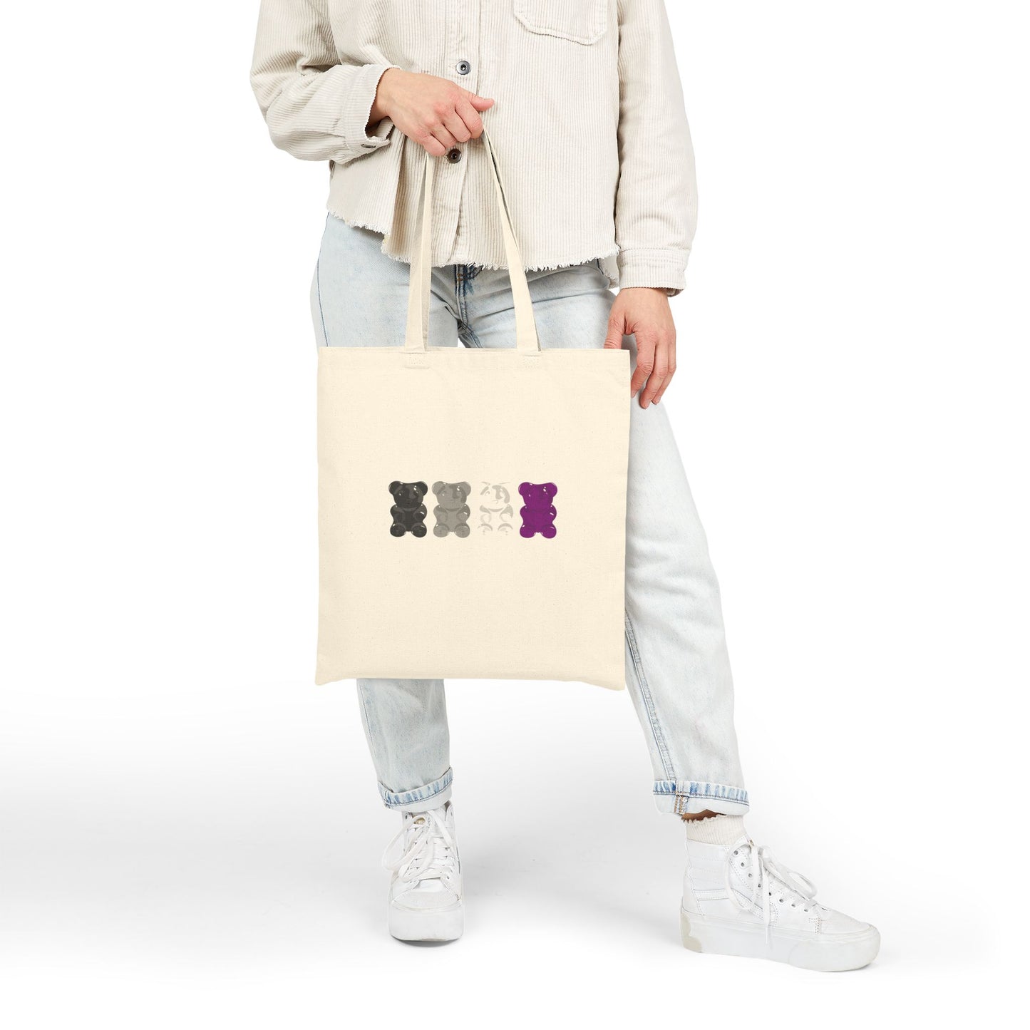Asexual Pride Gummy Bears Canvas Tote
