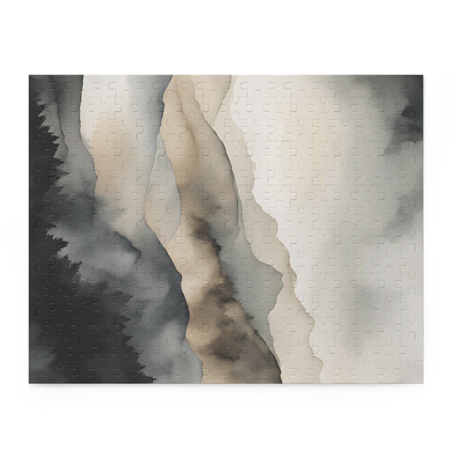 Dark Mountains Watercolor Puzzle (120, 252, 500-Piece)